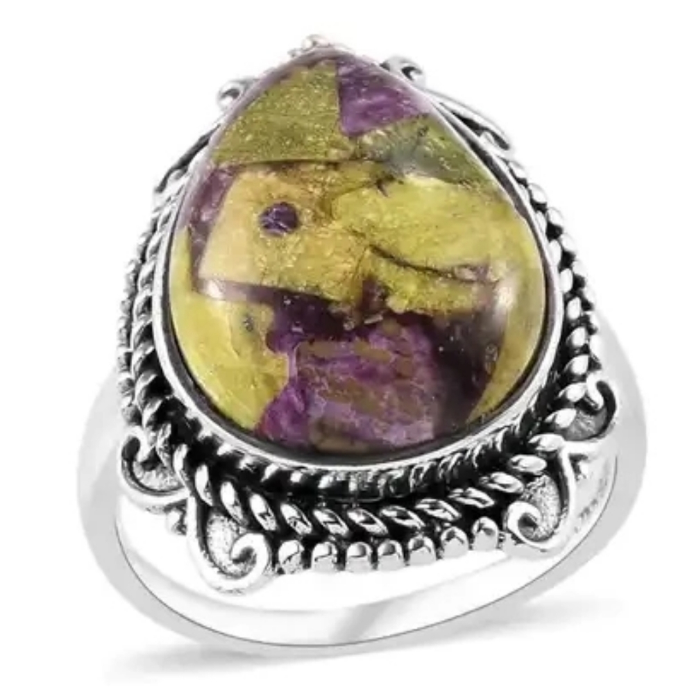 Tasmanian Stichtite Ring in Sterling Silver